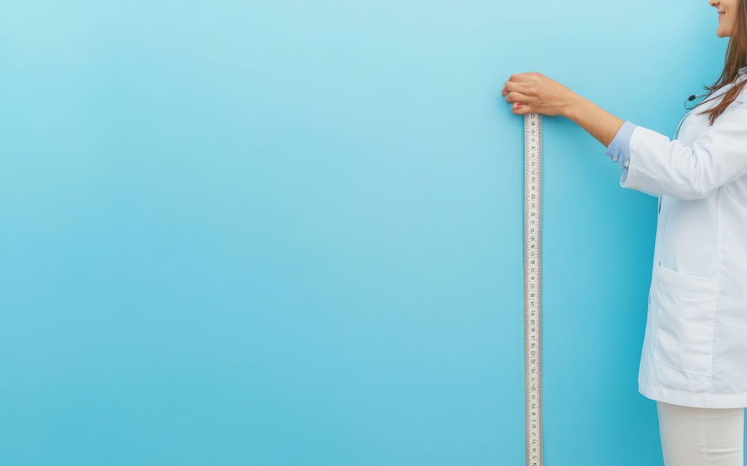 Tallímetro análogo con base de piso uso adulto