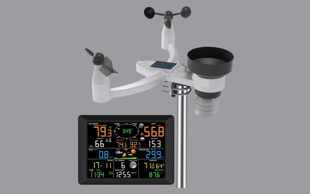 Estación meteorológica con pluviómetro: control climático integral