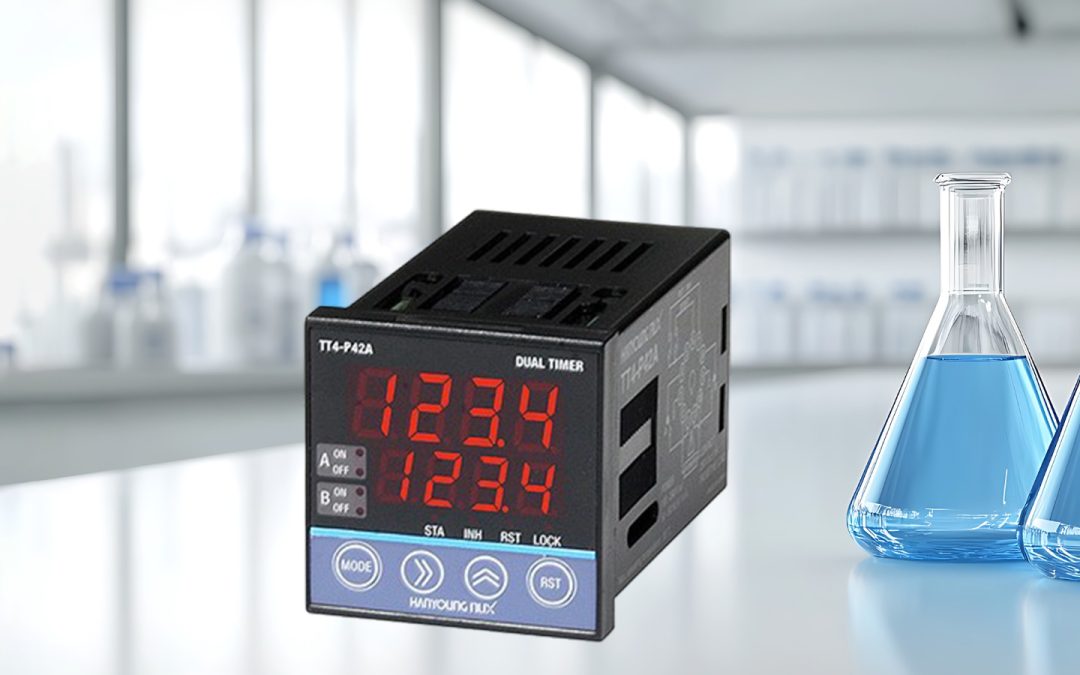 Relé temporizador digital controla procesos con precisión