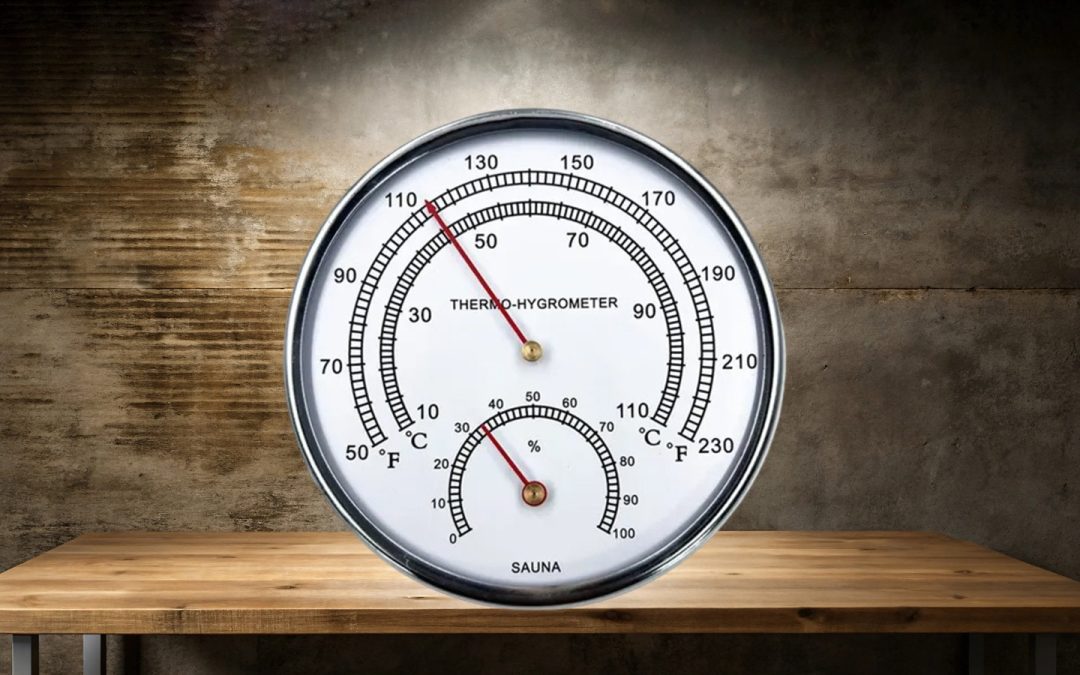 Aparato temperatura humedad sauna para un control ideal